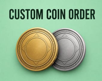 Custom 3D Coin | Personalized Metal Coin | Engraved Relief Gift