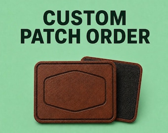Custom Leather Iron-On Patch | Personalized Faux Leather Patch | Laser Engraved Logo Patch | Custom Hat Patch