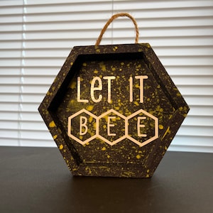 Hexagon 'Bee Hive' Signo de decoración