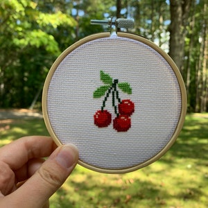Decorative Cherry Cross Stitch - FINISHED