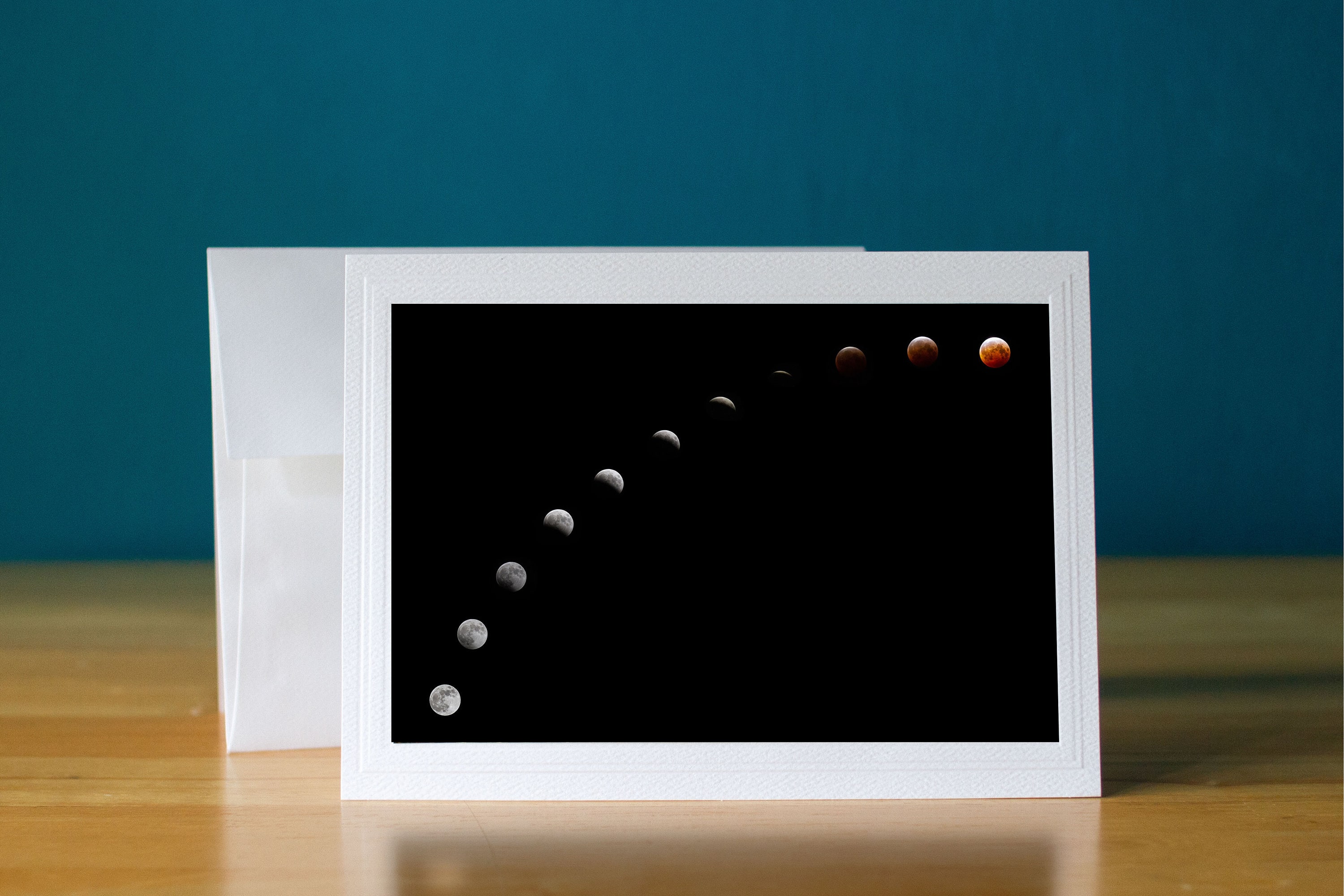 Total Lunar Eclipse Super Flower Blood Moon 2021 Photo Greeting Card