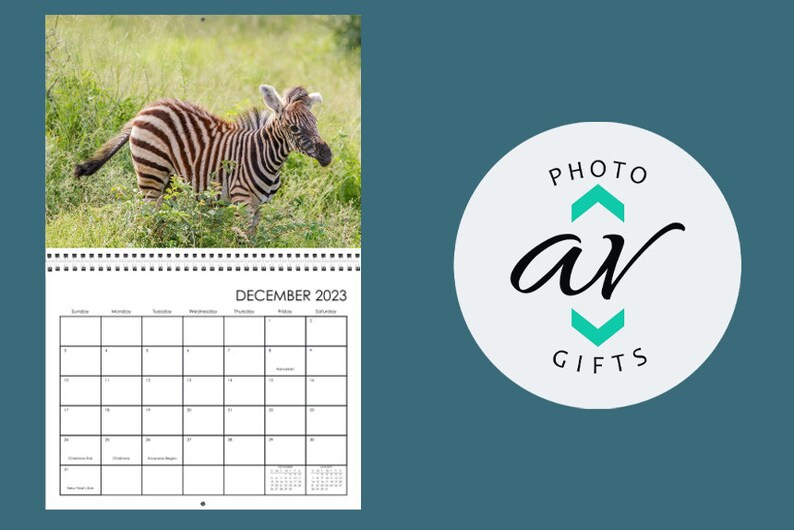 African Safari 2024 Premium Wall Calendar 10.5x16 Etsy