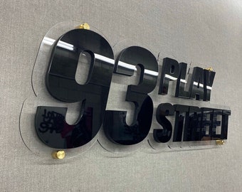 CUSTOM SIGNS! Turn Your Logo Into A Customized Acrylic Sign Mounted On Clear Acrylic Back Plate With Dimensional Letters, Full Color