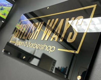 Dimensional Sign Mounted on an Acrylic Back Plate (Full Color) (Dimensional Elements And Letters)