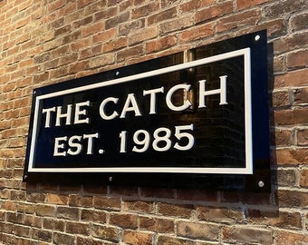 CUSTOMS SIGNS! Turn Your Logo Into A Customized Dimensional Panel Sign Mounted On Acrylic Back Plate