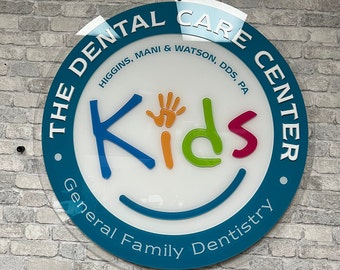 Custom Round Signs!! Turn Your Logo Into A Round Acrylic Sign - Restaurant Sign - Beauty Salon Sign - Office Sign - Wedding Sign
