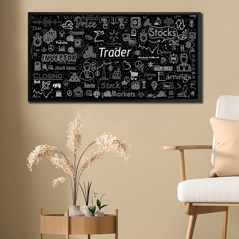 Inspirational Canvas Office Decor for Finance Lovers Etsy