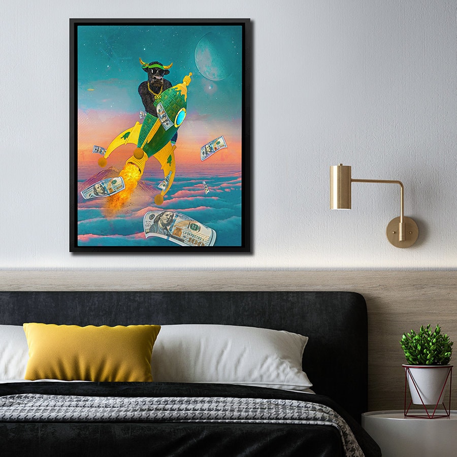 Stock Market Art Wall Street Bull Bull Market Wall Art Etsy