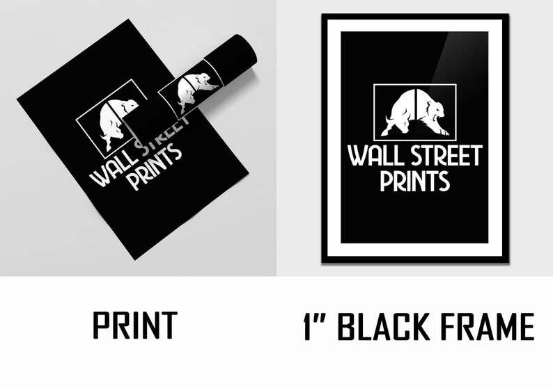 BULL WALL ART Wall Street Bull Large Fine Art Print Office Etsy