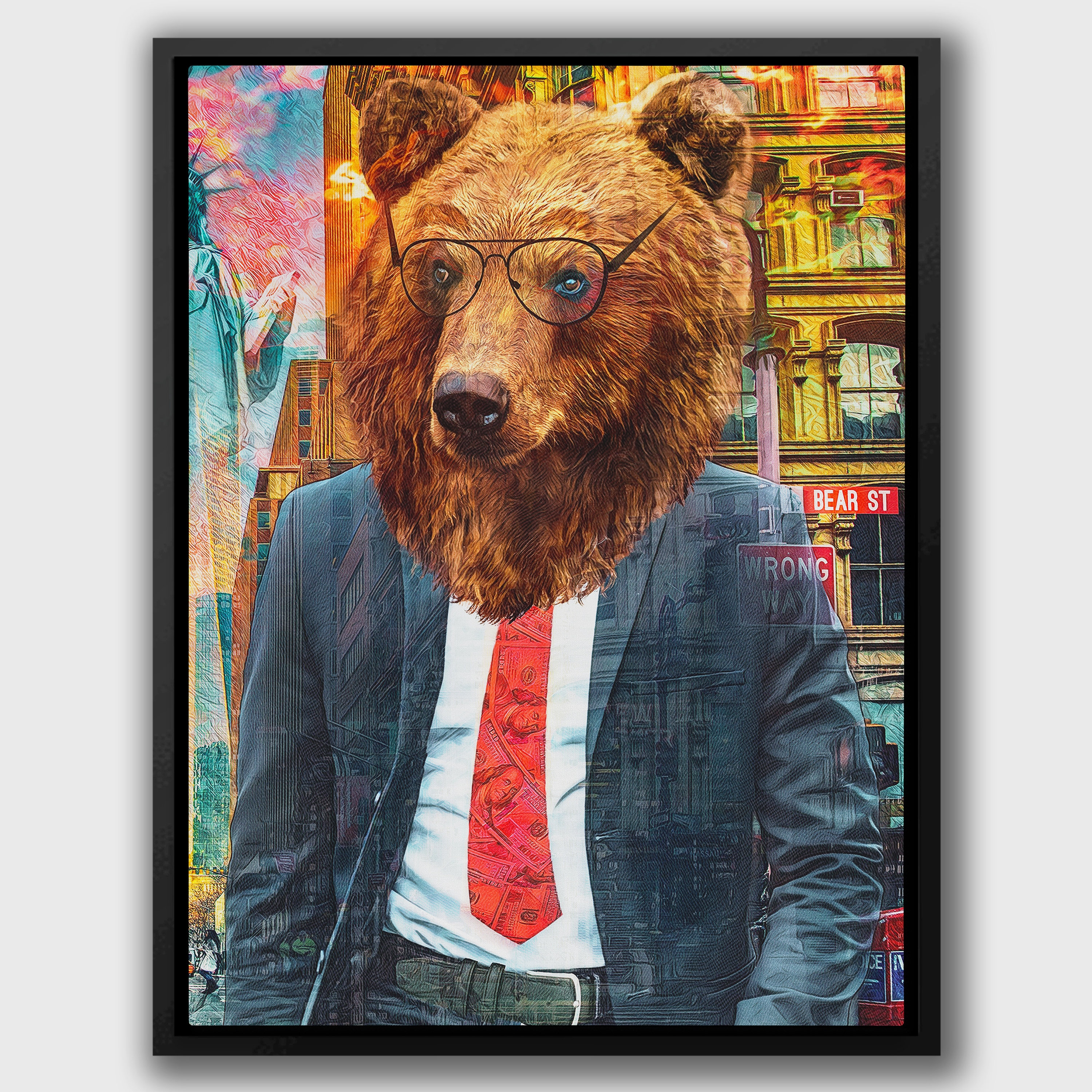 BULL and BEAR ART Stock Market Luxury Canvas Set Financial Etsy