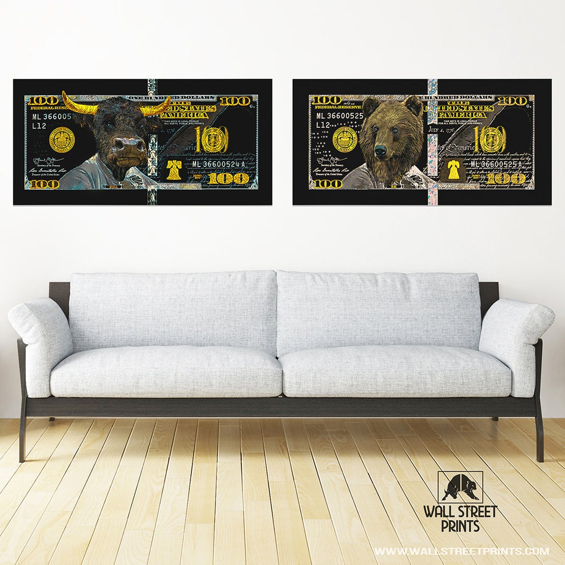 WALL STREET ART Trendy Office Art Art Framed Wall White | Etsy