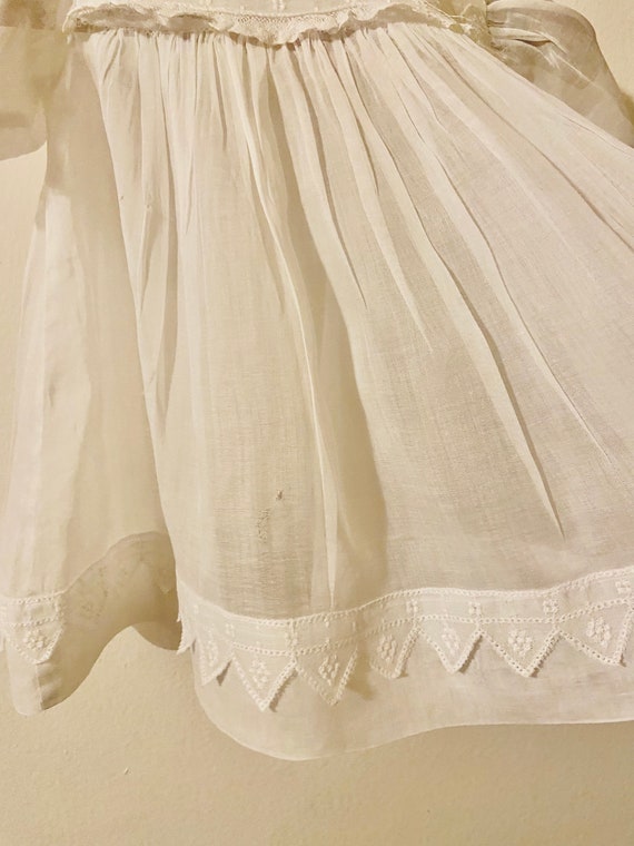 Baby Girl 1920s/30s sheer white cotton handmade dโฆ - image 3