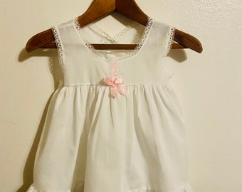 Vintage baby girl white slip dress