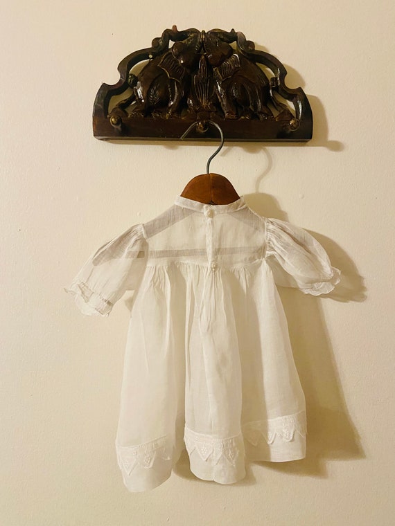 Baby Girl 1920s/30s sheer white cotton handmade dโฆ - image 6