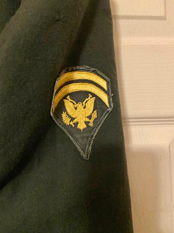 Vintage Army Green Military Jacket 38R Gem