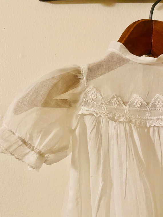 Baby Girl 1920s/30s sheer white cotton handmade dโฆ - image 2