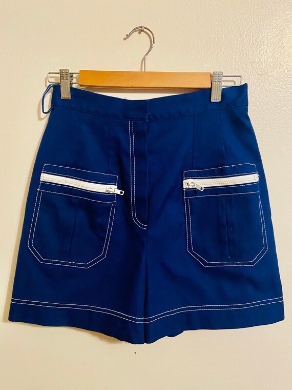 Vintage White Stag Blue & White Shorts M - image 1