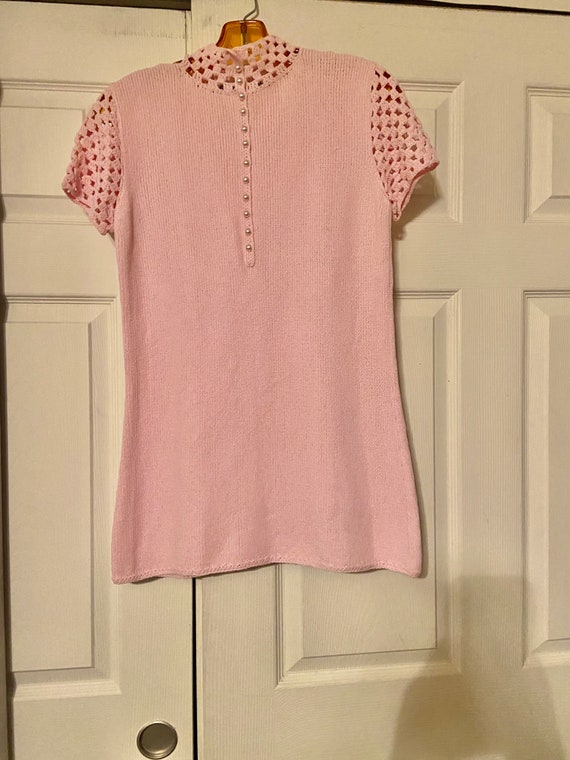 1960s St John Knits Pink Tunic Sweater/Dress