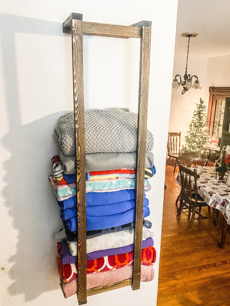 blanket-rack-blanket-storage-towel-rack-etsy