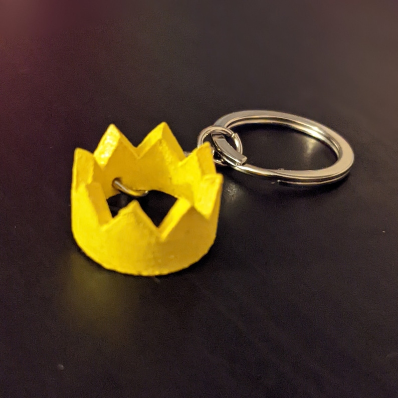 Runescape Party Hat Keychain, JK3DProductions, Small Gifts, PartyHat, Crown Keychain Yellow