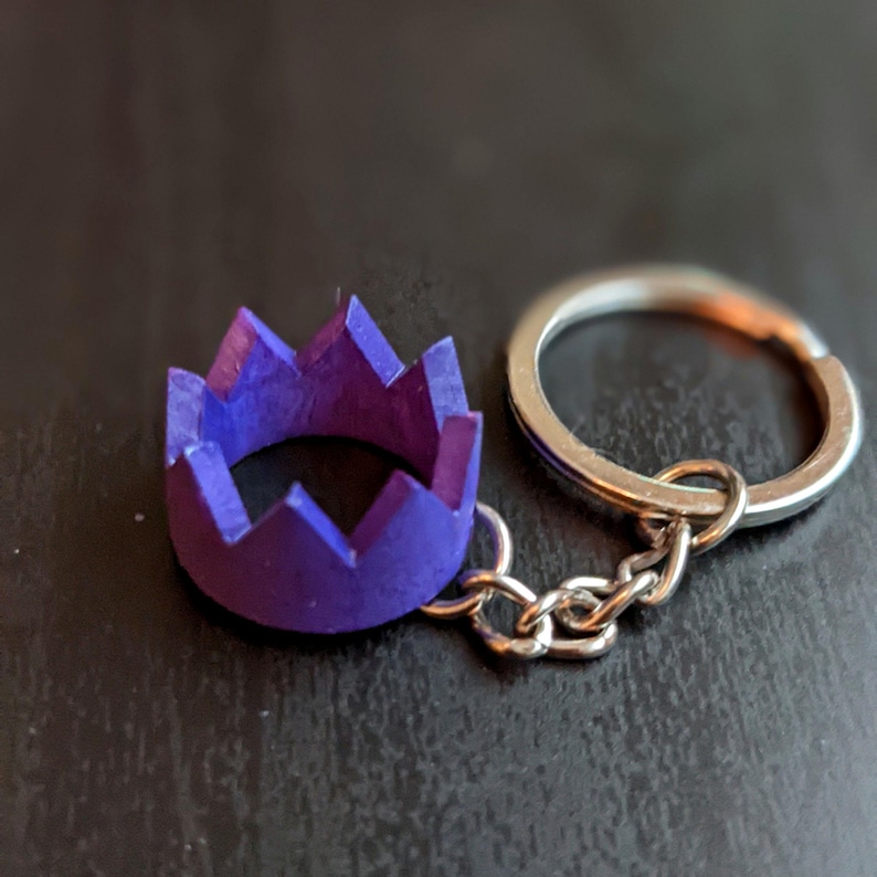 Runescape Party Hat Keychain, JK3DProductions, Small Gifts, PartyHat, Crown Keychain Purple