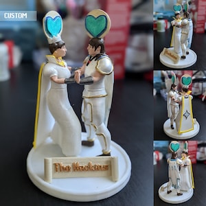 Runescape Custom Couple Wedding Topper 3D Print | RS3 | Runescape | OSRS | Old School RS | JK3DProductions