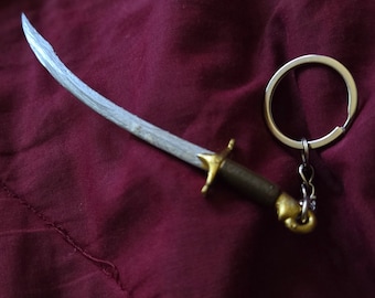 Medieval Scimitar Sword Keychain Charm Accessory Resin 3D Print | JK3DProductions
