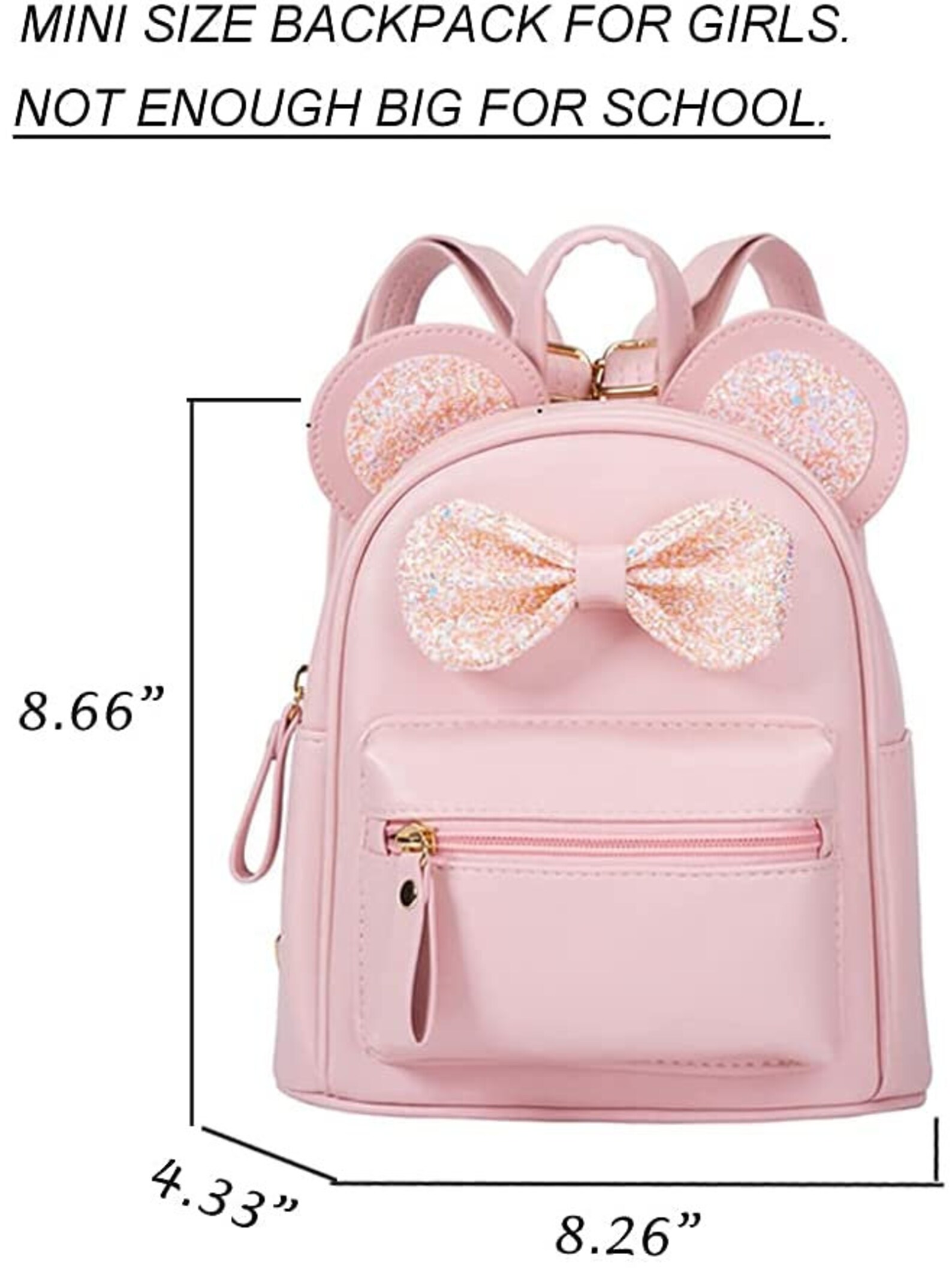 Disney's Minnie Mouse Ears and Bow Pink Mini Backpack for Etsy