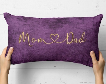 Cojín con nombre bordado / Decoración personalizada de microterciopelo