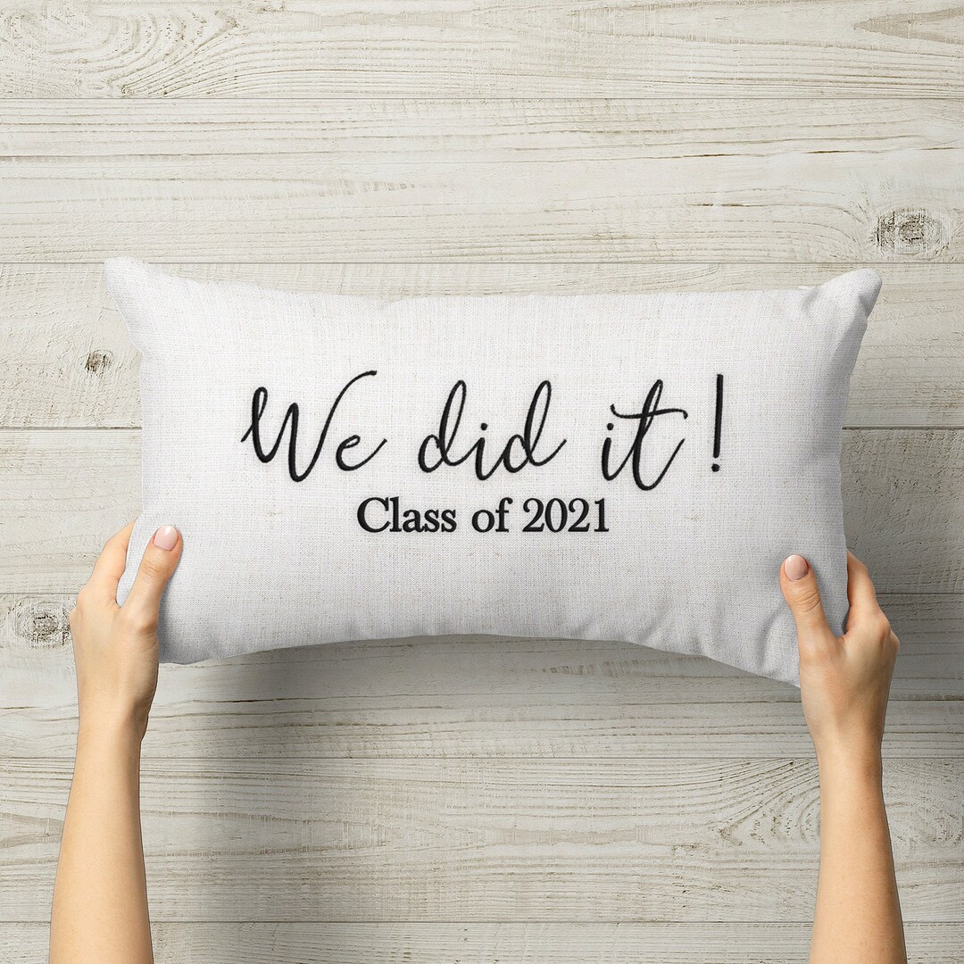 Embroidered Pillow Graduation Gift Personalized Gift Etsy