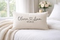 Custom Embroidered Pillow, Personalized Couple Name Pillow, Wedding Gift for Couple, Anniversary Gift, Valentine Gift, Romantic Home Decor