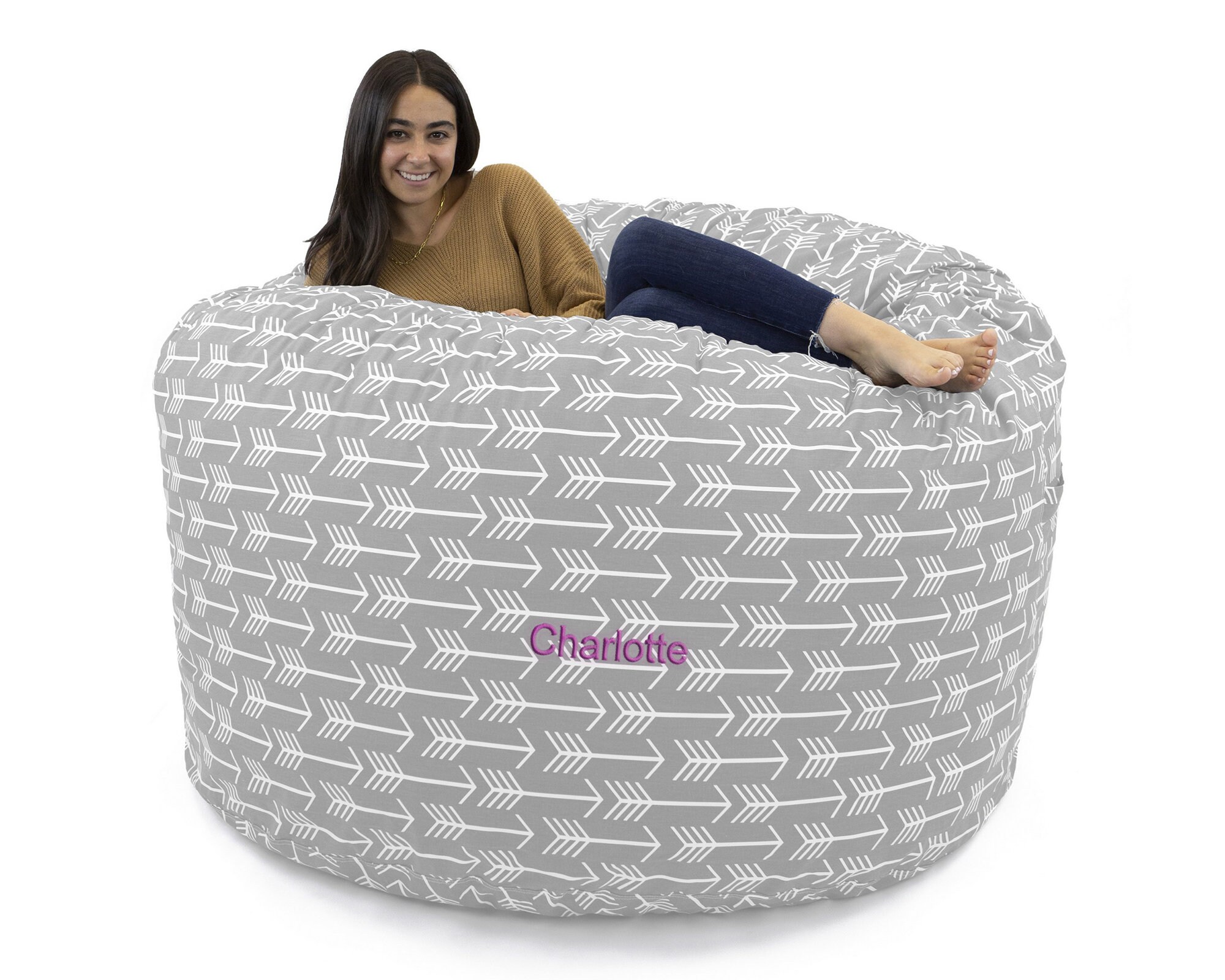 Monogrammed bean bag hotsell