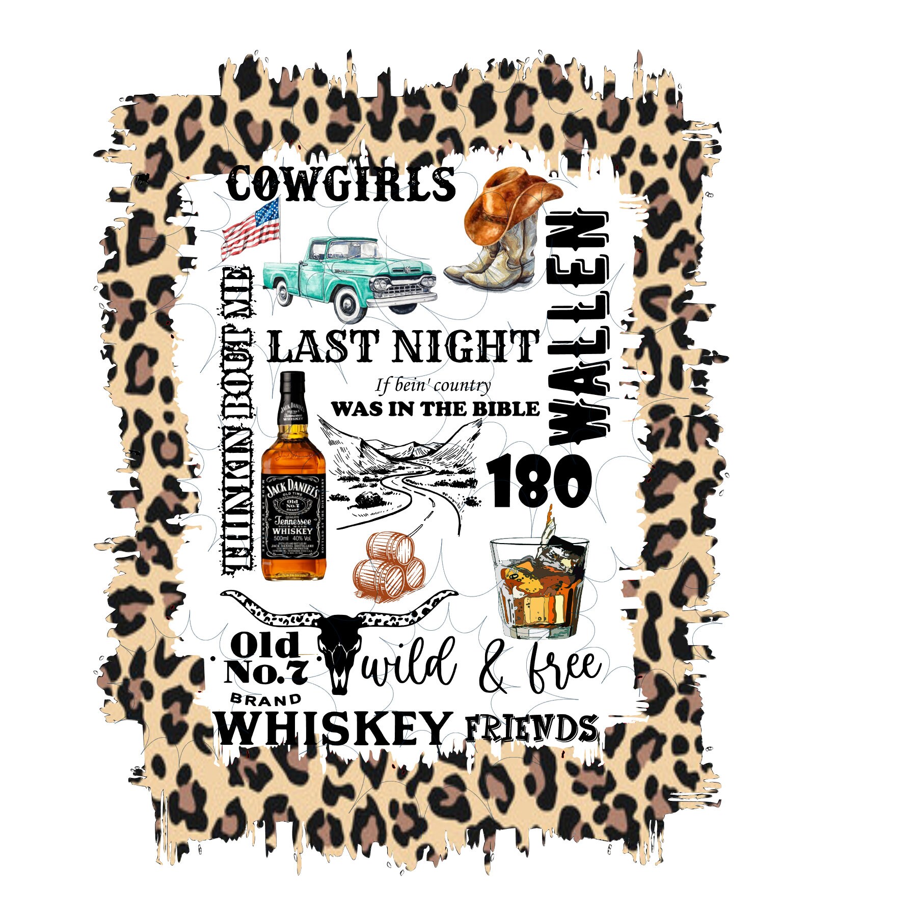 Wallen Songs Last Night Whiskey Friends 180 Png Svg Etsy