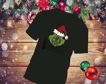 Grinch Monogram Shirt | Etsy Hong Kong