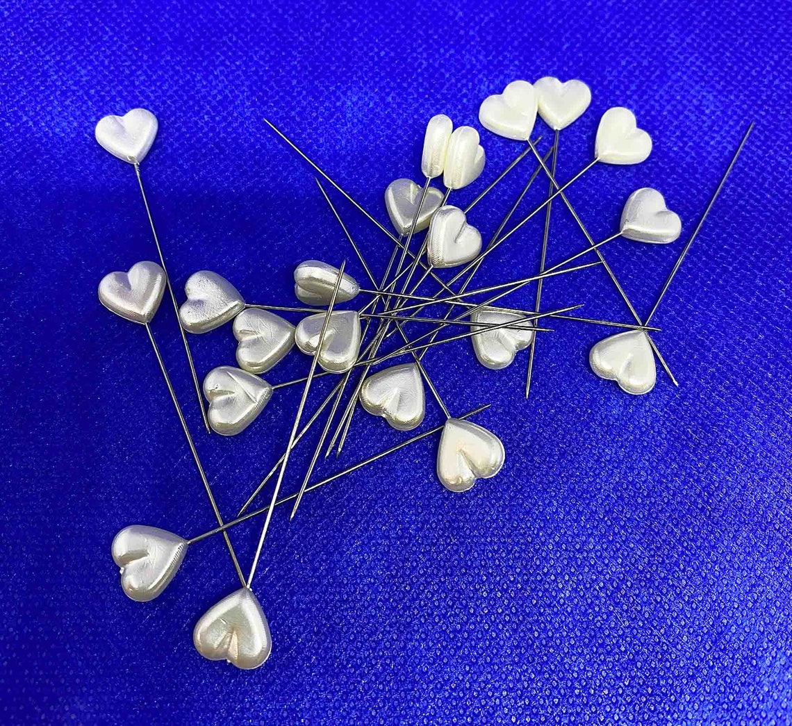 Heart Pearl Head Straight Pins for Quilting Sewing & Crafts Etsy