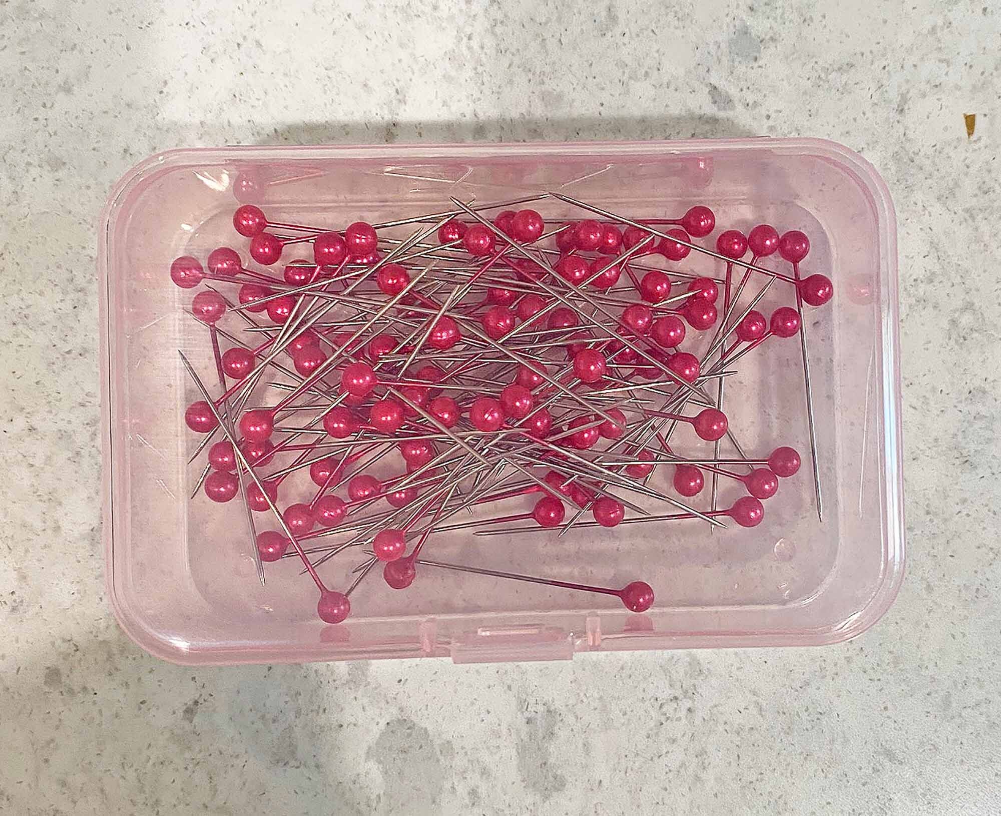 Red Pearl Head Straight Pins for Quilting Sewing & Crafts Etsy