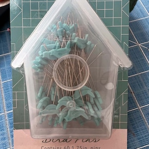 Épingles droites Bluebird pour courtepointe, couture et travaux manuels, 60 épingles, 1 3/4"