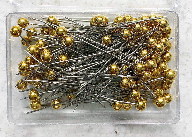 Metallic Gold Straight Pins