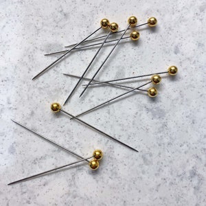 Metallic Gold Straight Pins