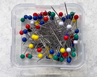 Ball Head Straight Pins for Sewing & Crafts, 75 Pins, 1 1/2", Multiple Matte Colors, 20% OFF