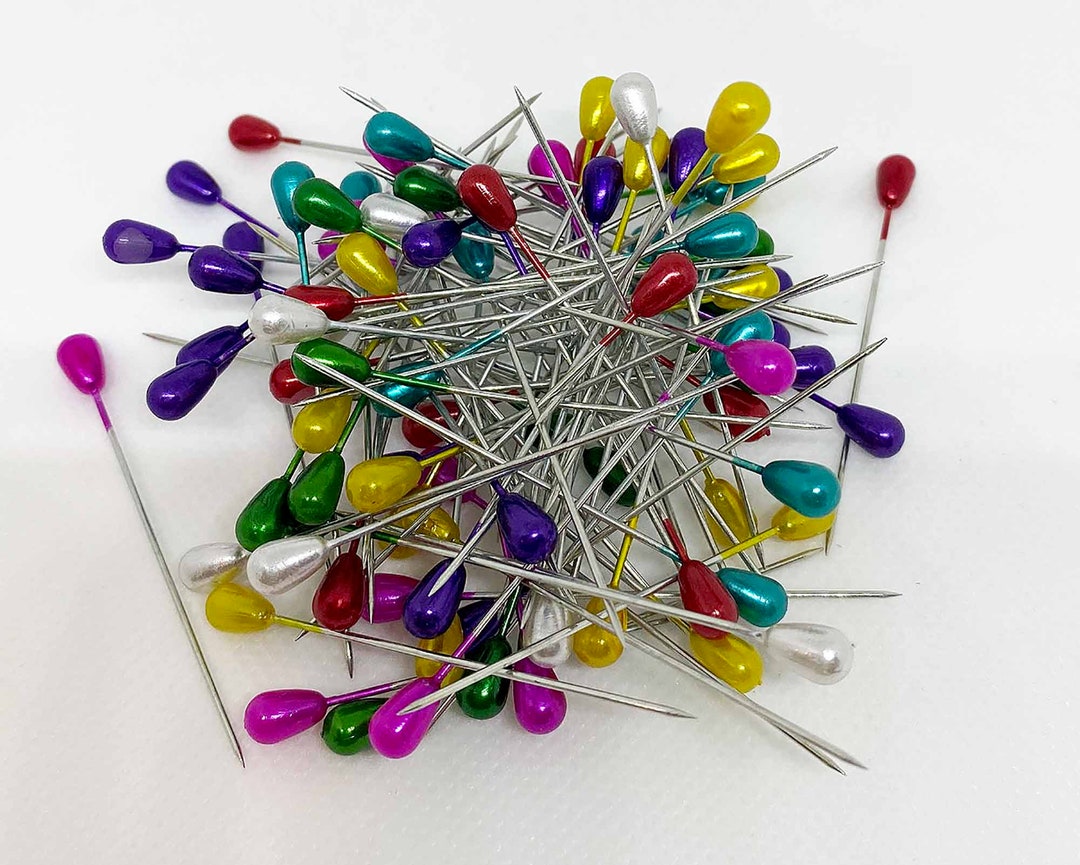 Oval Pearl Head Straight Pins for Quilting, Sewing & Crafts, 100 Pins