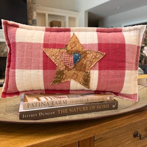 Star decor pillow, quilted star