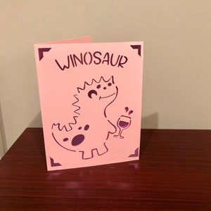 Winosaur Insert Card SVG- Digital Cut File Cricut, Joy, Silhouette PDF, PNG,dxf
