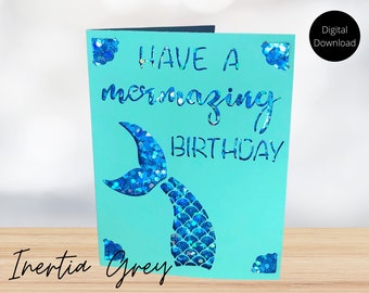 Free Free 292 Mermaid Birthday Card Svg SVG PNG EPS DXF File