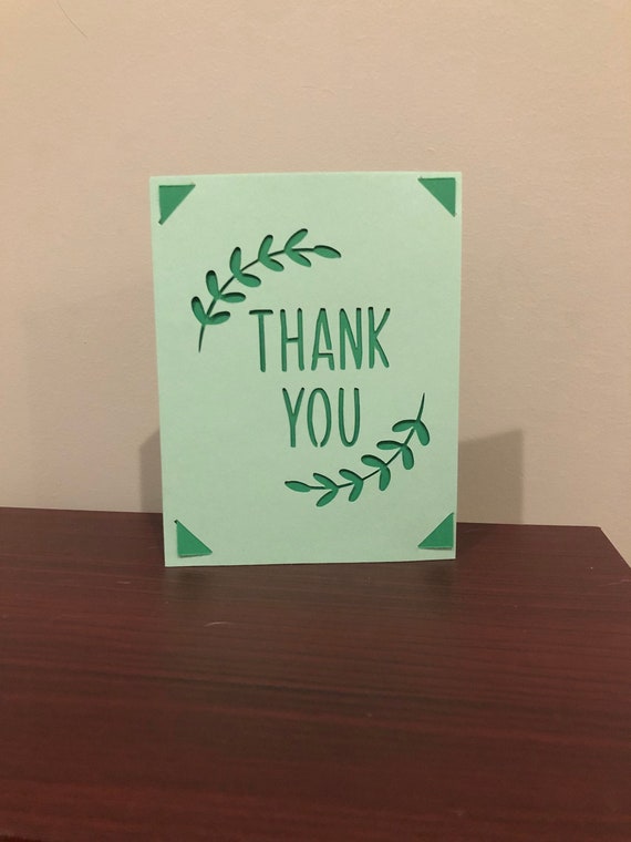 Download Thank You Wreath Insert Card Svg Cricut Joy Silhouette Etsy