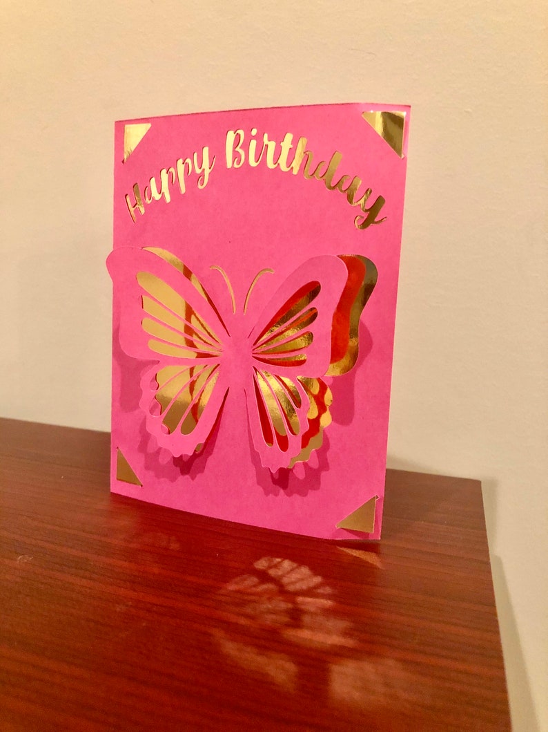 Pop up Butterfly Birthday Insert Card SVG Cricut ...
