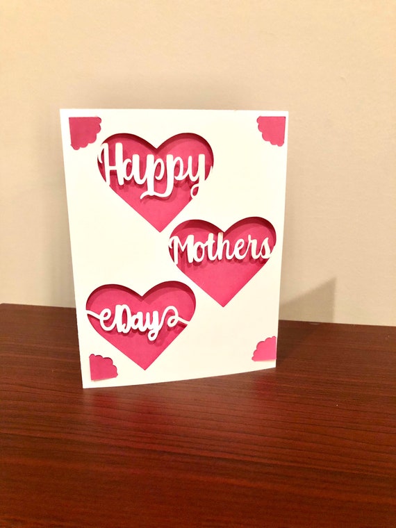 Download Happy Mother S Day Hearts Insert Card Svg Cricut Silhouette Joy Digital Cut File