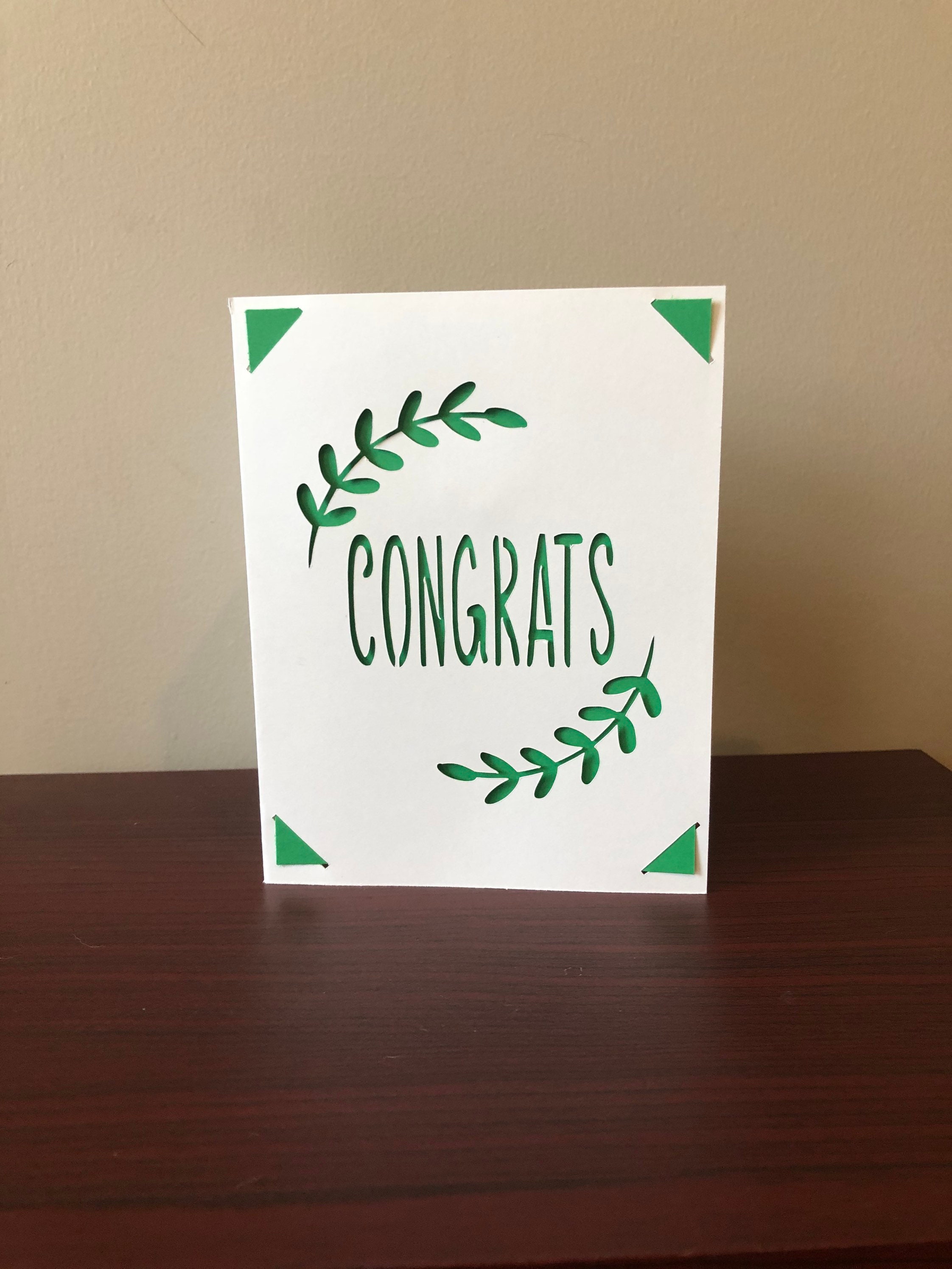 Download Congrats Congratulations Insert Card Svg Digital Cut File Etsy