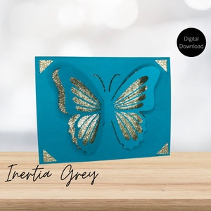 3D Pop-Up Butterfly Insert Card SVG- Archivo de corte digital- Cricut Silhouette Joy