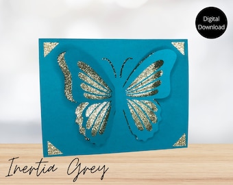 3D Pop-Up Butterfly Insert Card SVG- Digital Cut File- Cricut Silhouette Joy